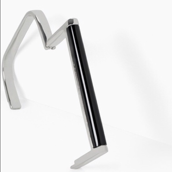 Flat Jet Bar Square Bangle Bracelet - Modern Y2K - Picture 4 of 6